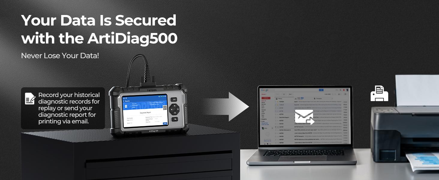 TOPDON AD500 OBD2 Scanner Car Code Reader Scan Tool 6 Reset Functions 4 Systems Diagnostics