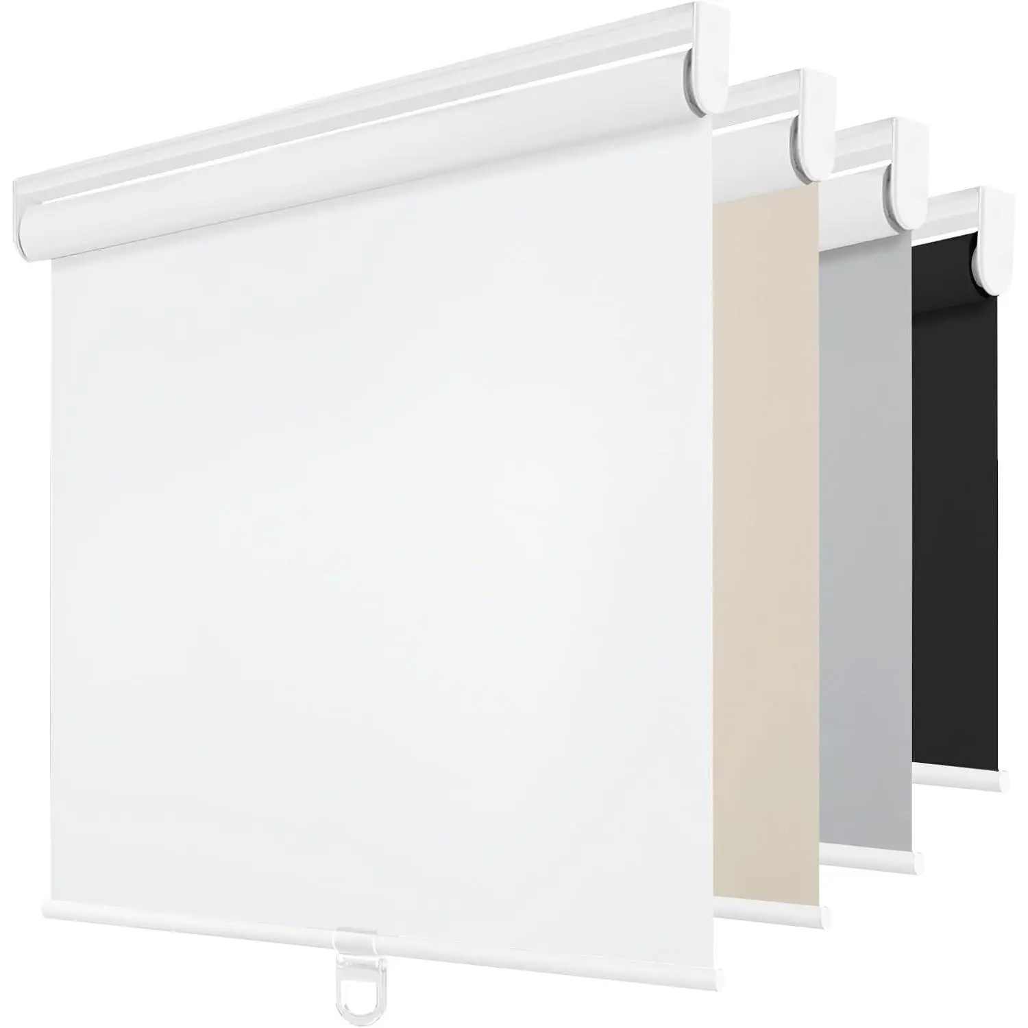 ChrisDowa Blackout Roller Shades Pull Down, Cordless Window Blinds for Home | 22" W 72" H, White, Thermal Insulated, UV Protection, Room Darkening, Black Out Door Blinds for Indoor Windows & Office