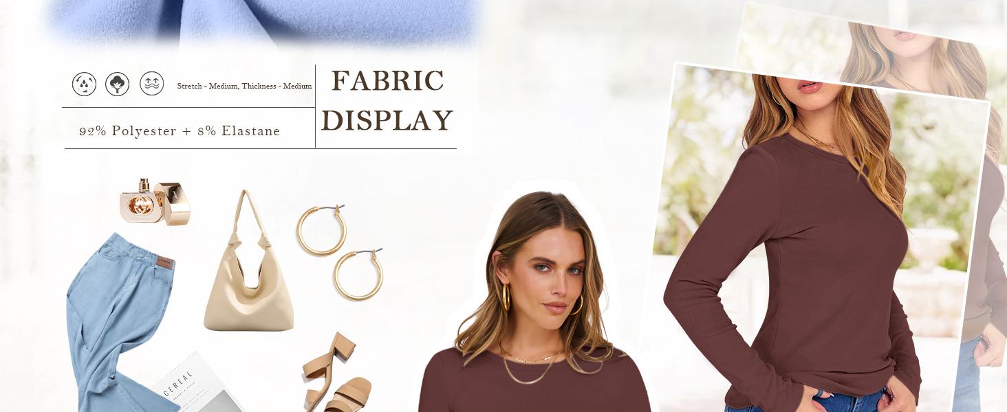 ANRABESS Women Long Sleeve Thermal Top Crewneck Slim Fit Shirts 2025 Fall Basic Tee Casual Winter Warm Undershirts Clothes