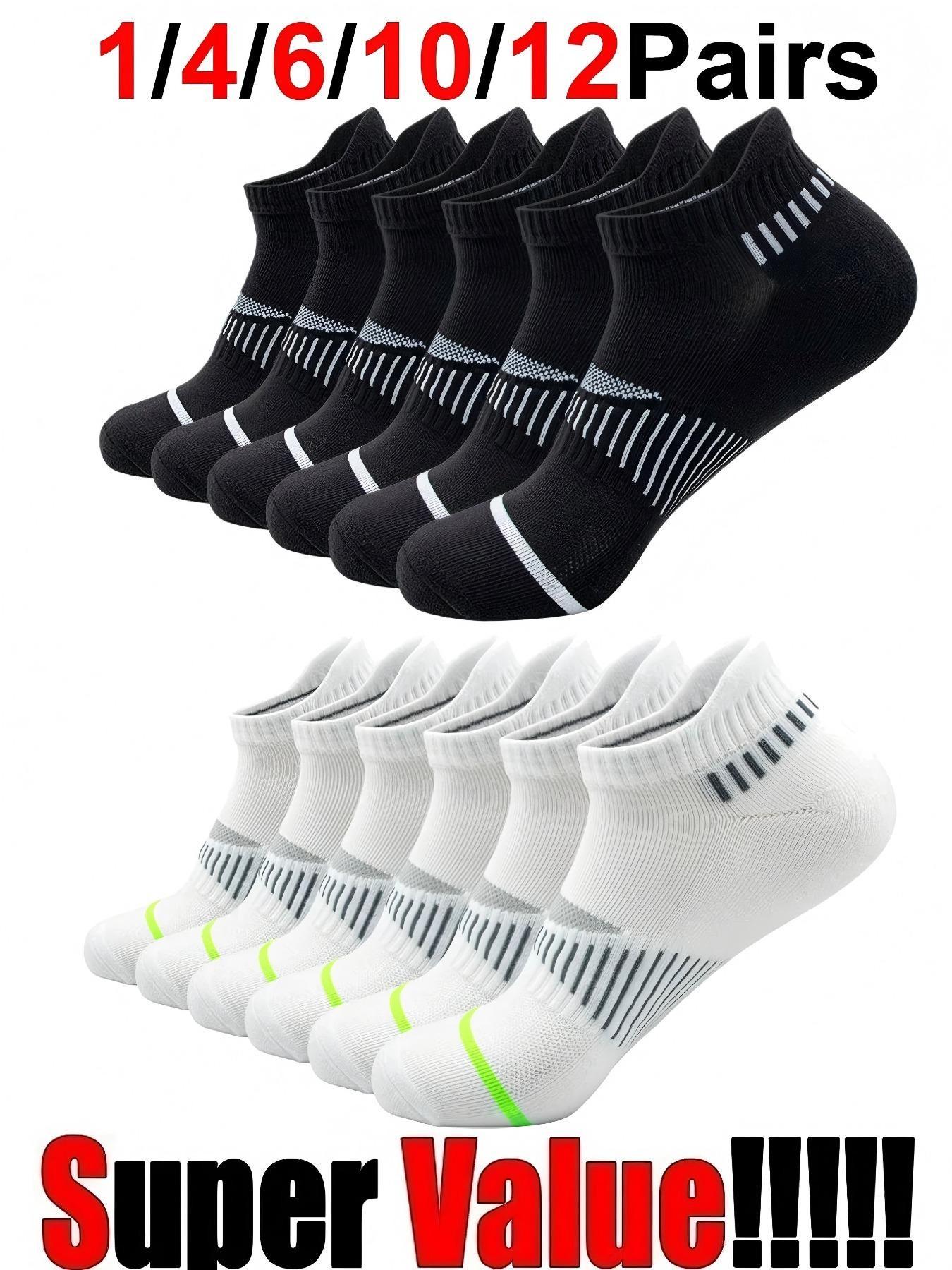 12 Pairs Men's Short Socks, High-Quality Low Top Soft Comfortable Breathable Summer Crew Socks, Fashion Sport Casual Daily Wear