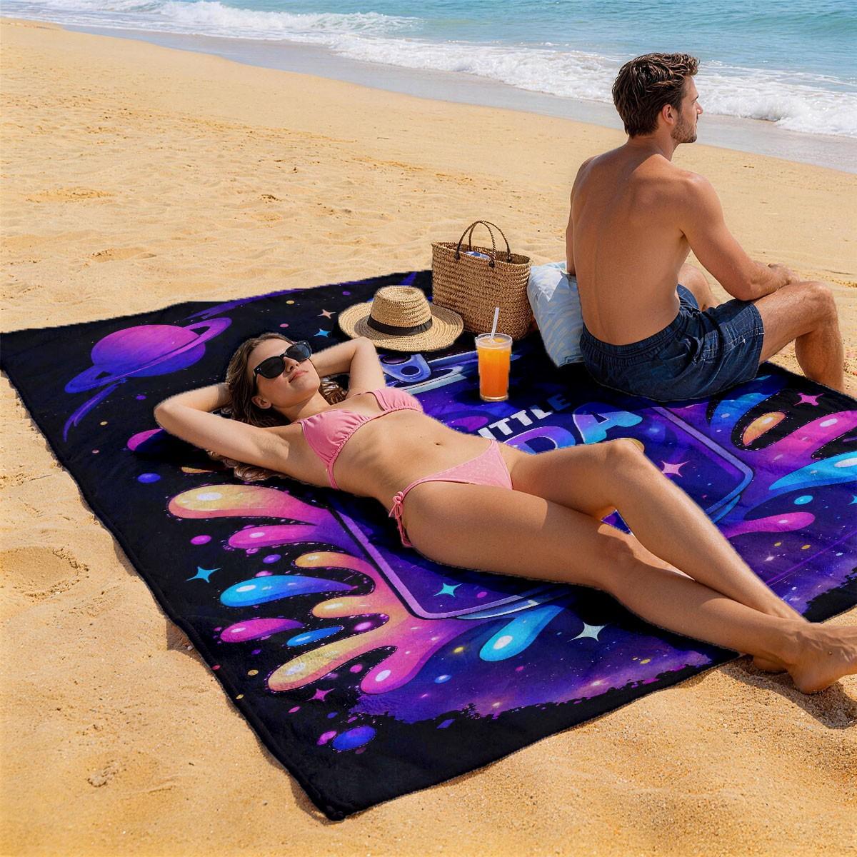 My Little Soda Pop Beach Towel, Large Size, Quick-Dry, Absorbent, Ideal for Beach, Pool, Summer Outing, Outdoor Picnic, Home Use