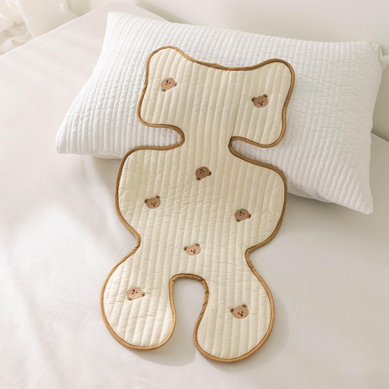 Breathable Stroller Seat Cushion, Comfortable Fabric Baby High Chair Backrest Pad, Portable Infant Carrier Mat for Summer Travel