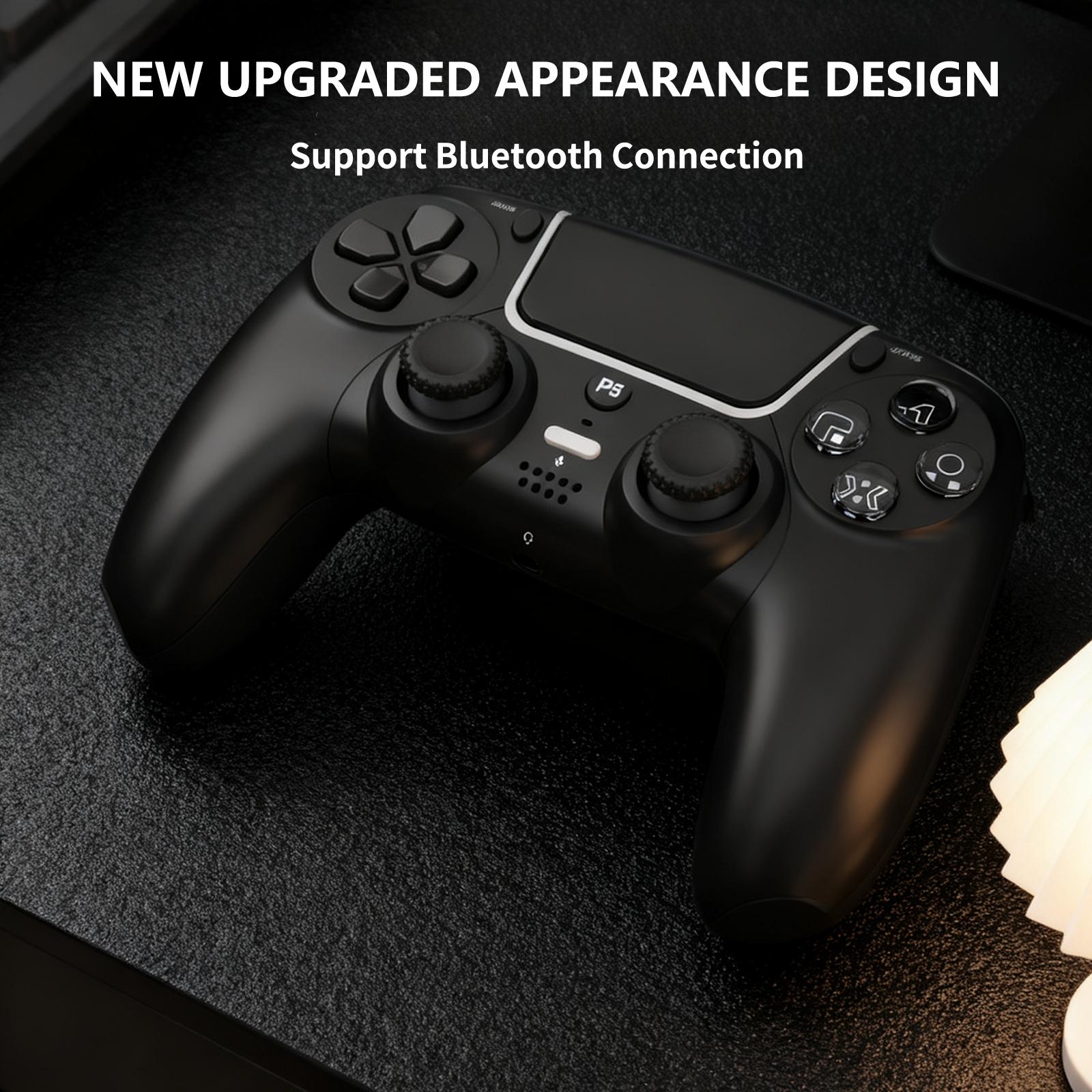 Wireless Bluetooth-compatible Game Controller for P5 Games, Hall Joystick, Dual Vibration, Headphone Jack, Ideal Gift for All Ages