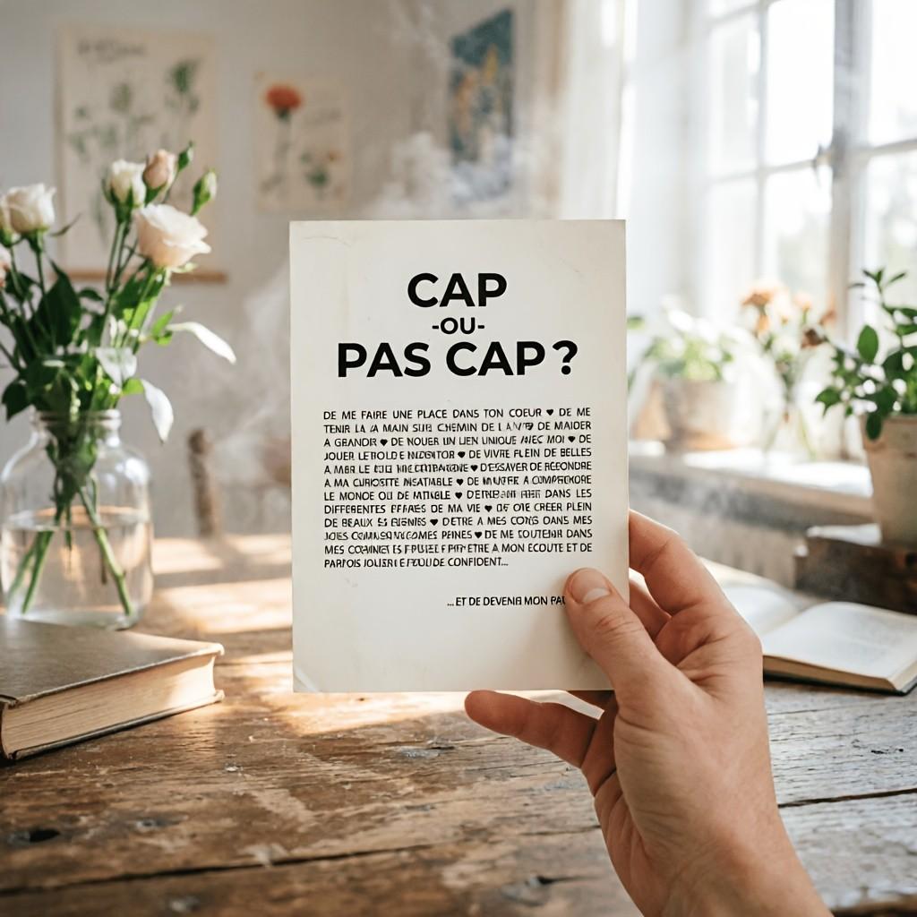 10 French Edition 'dare or Not' Godfather Invitation Cards, Creative Challenge Cards for Baptism/birthday, Heartfelt Family Gifts