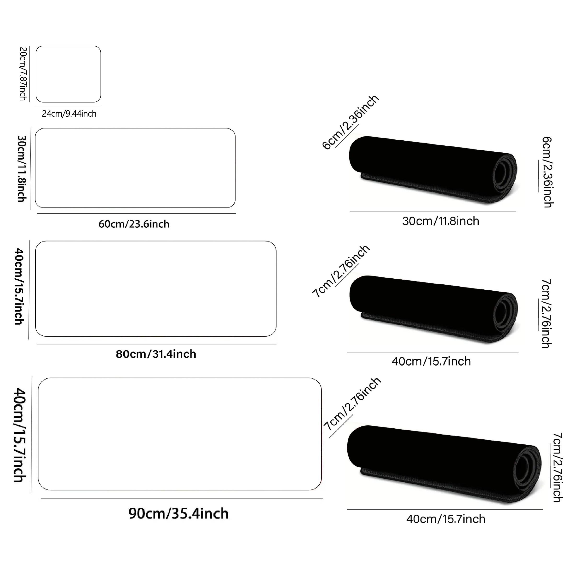 Floral Pattern Mouse Pad, Rectangular Macaron Color Gaming Mouse Pad, Non-Slip Rubber Base Stitched Edges, Desk Mat for Desktop Laptop Office, Desk Accessories