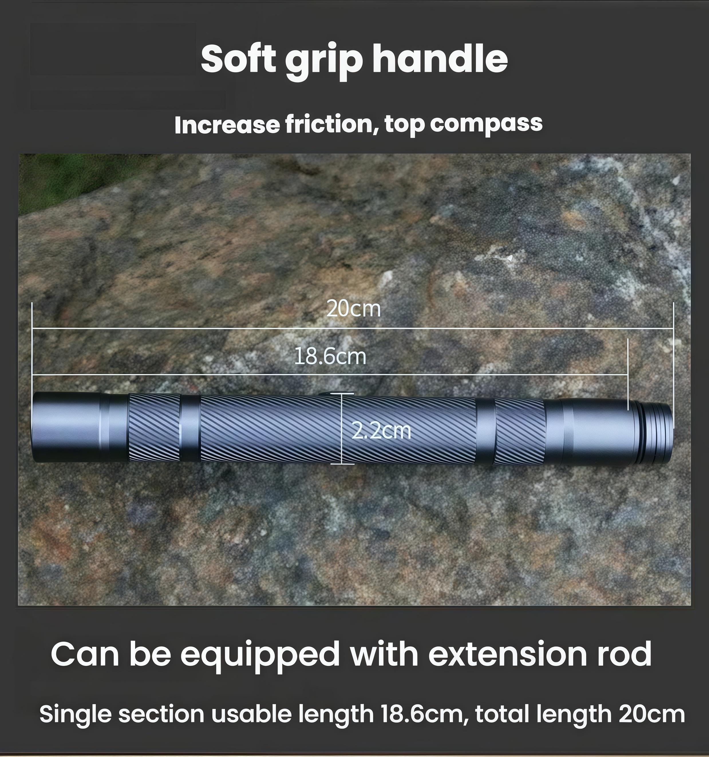 outdoorsmen gift tactical trekking walking Lightweight Adjustable Trekking Pole  mountain climb  7-in-1 Tactical Trekking Pole Your Ultimate Outdoor Survival Companion – Compass, Tinder, Saw Blade & More for Hiking & Camping stick multi-scenario camp con