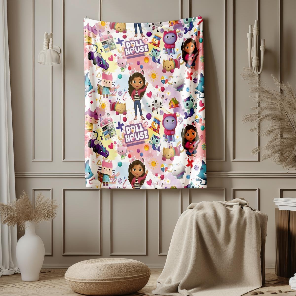 Cartoon Pattern, All-Seasons Ideal Gift for Boys Girls Men Women, Multifunctional Bed Sofa Chair Decor, High-Quality Camping Blanket, Soft Cozy Blanket