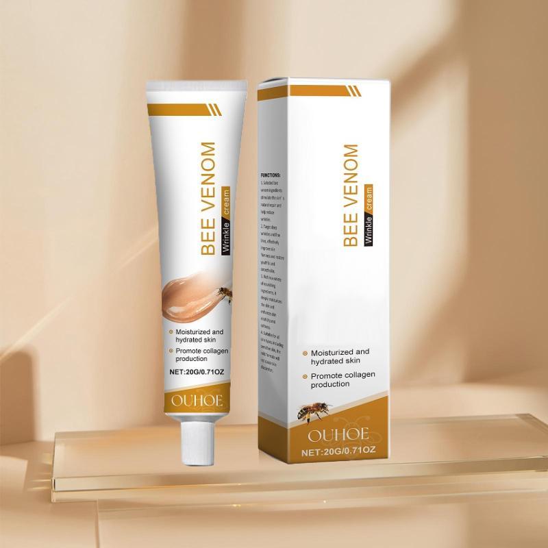 Bee Venom Cream for All Skin Types, Moisturizing Face Cream for Men and Women, Portable Skincare, Perfect Gift for Holidays