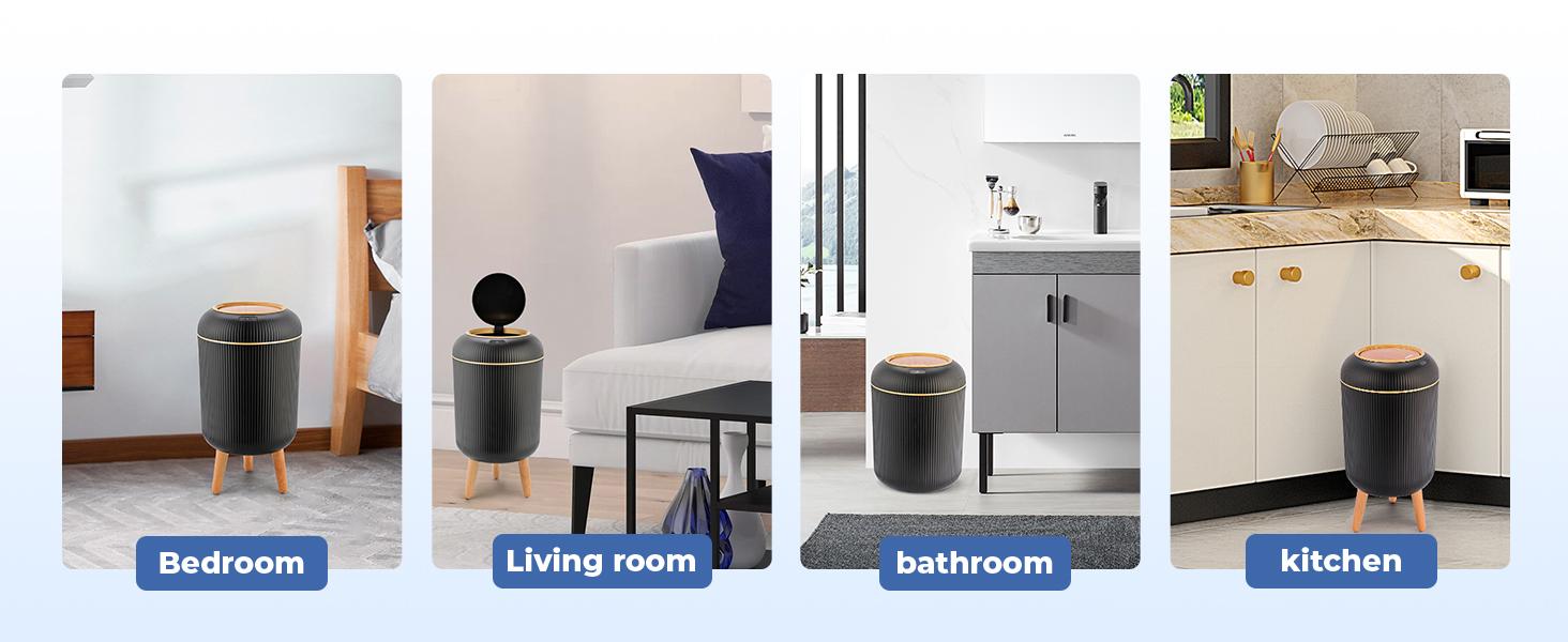 Pukomc Smart sensor trash can – sleek waterproof Nordic style, space-saving & hygienic. Auto-open lid for touch-free convenience.