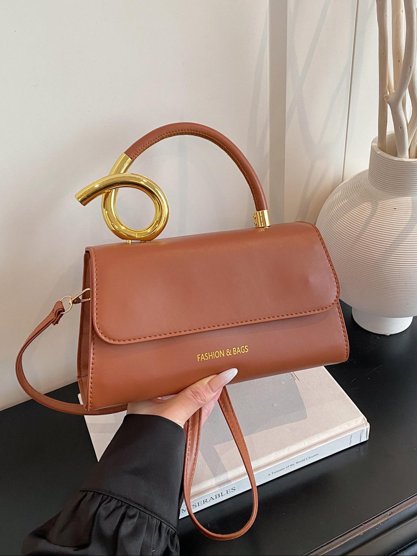 New Women's Handbag, Solid Color Flap Design, Elegant Small Square Bag, Crossbody Bag, Perfect for Office and Casual Outdoors Daily Use