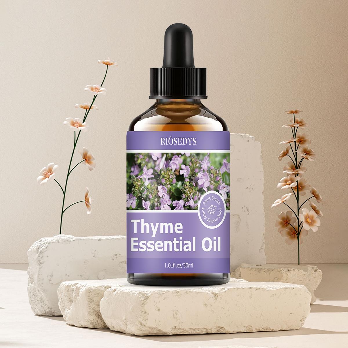 1pc 30ML Thyme Essential Oil Aromatherapy for Diffusers, Humidifiers, Home, Living Room, Bedroom, Bathroom, Freshen Air, Stress Relief, Relaxation, Christmas Gift