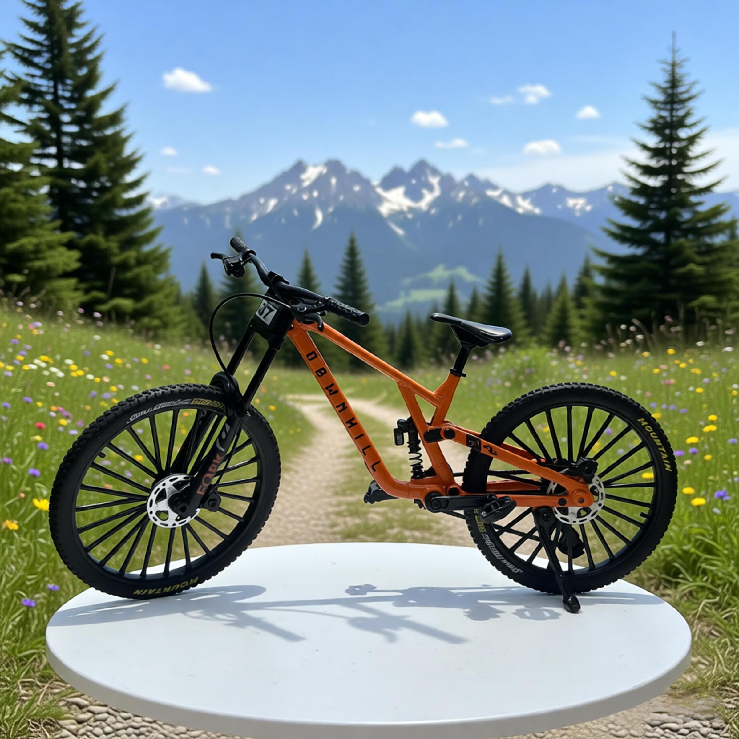 New Alloy Bicycle Model, Realistic Design Mountain Bike, Road Bike Desktop Decor, Collectible Mini Bike, Office & Home Decoration, Christmas Gift, No Power Needed