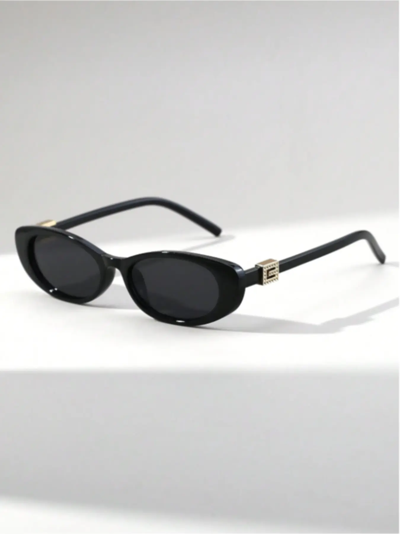Women's Fashion Cat Eye Small Frame Glasses, Vintage Decorative Temple, Casual Style, All Seasons, Streetwear, High-End Look, Fashionable Sunglasses, Vintage Sunglasses