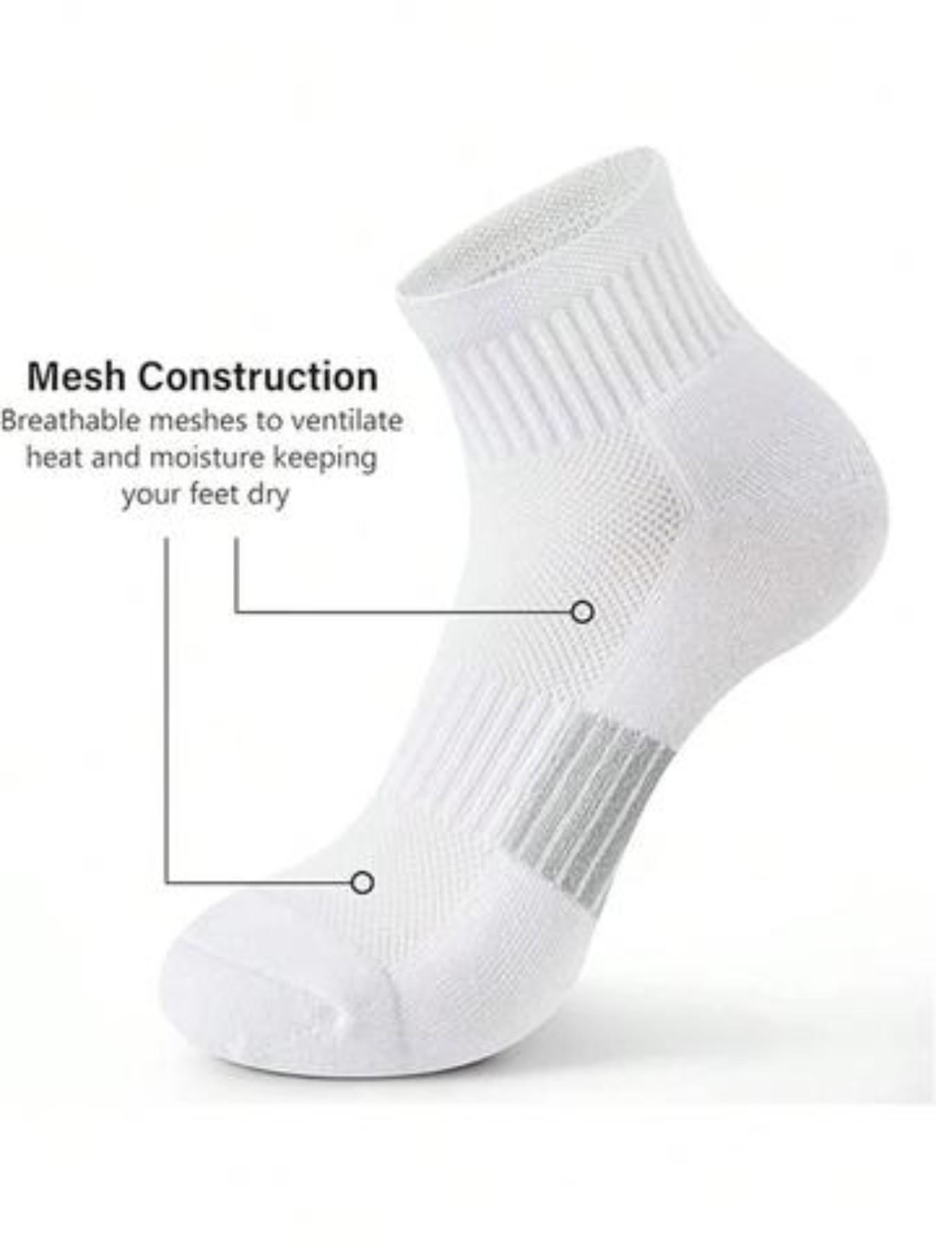 Men's Low Top Socks, Short Socks, Moisture-Wicking, Odor-Resistant, Athletic Socks, Comfortable Soft, Unisex, 4/6 Pairs