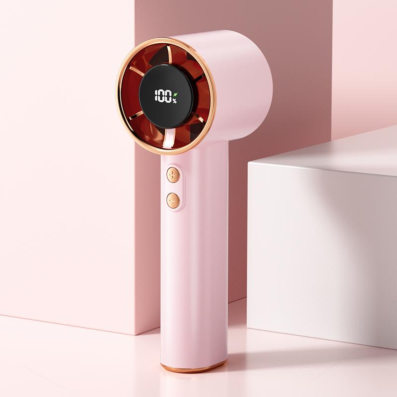 2025 New High RPM Digital Fan 100 Speed Cooling 3 Colors Pink White Black Portable Compact Outdoor Essential Stylish Versatile Super1