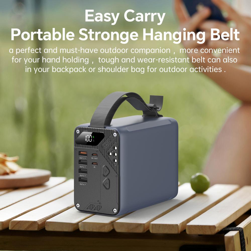 80000mAh High Capacity  Power Bank 30W PD 3.0 Fast Charging Portable Charger QC 22.5W Portable USB C Battery Packs with LCD Display Battery Bank for iPhone, Samsung, iPad ,Macbook & Outdoors Camping With LED Light+SOS Mode and Handel Belt