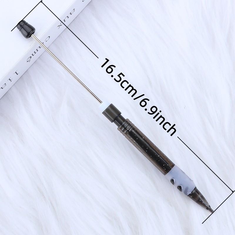 8pcs Rainbow DIY Beaded Pencils, Automatic Core Replacement No Sharpening, Drawing Writing Tool, Perfect Gift for Holidays Parties