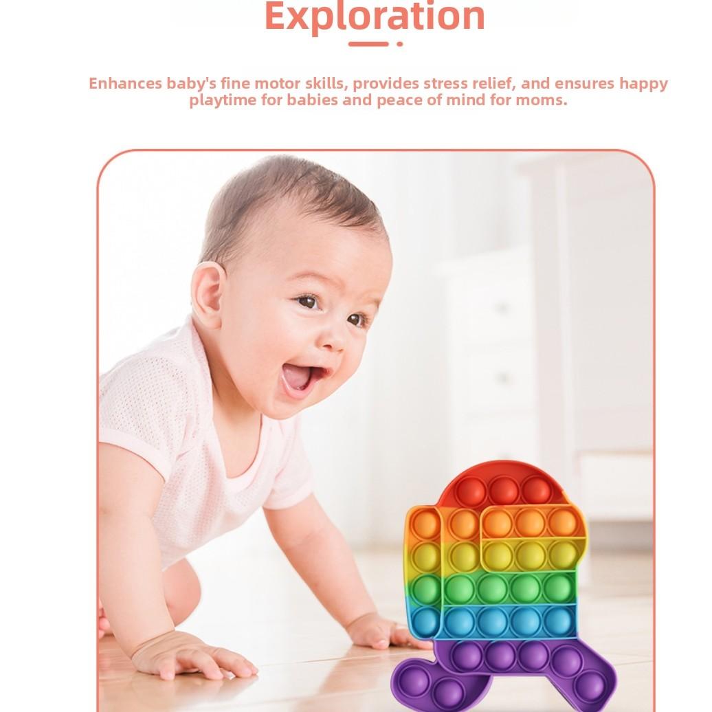 Rainbow Bubble Press Stress Relief Toy, Adult and Child Sensory Toy, Interactive Special Needs Toy, Fun and Relaxing Plaything