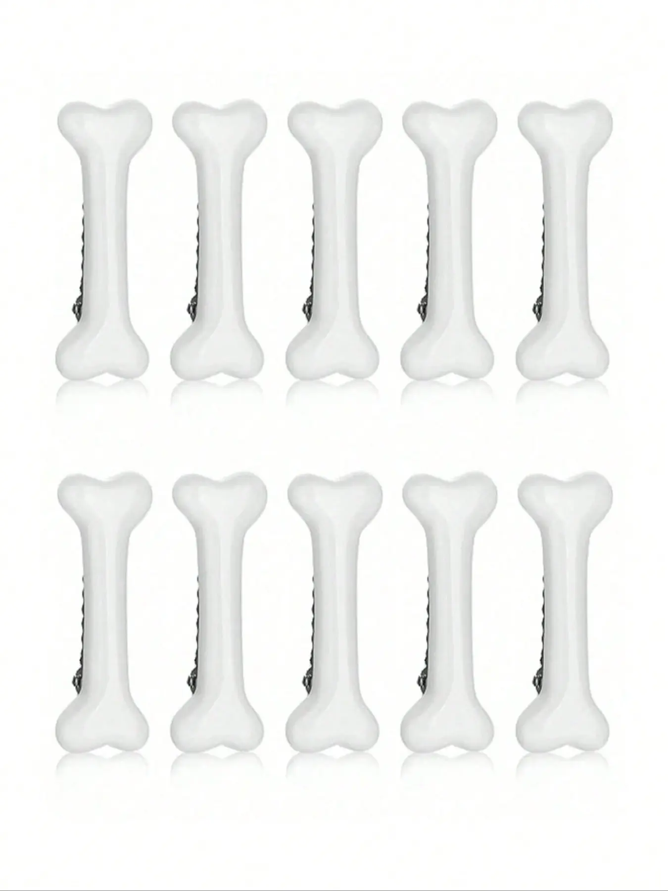 10pcs Cute Dog Bone and Crocodile Hair Clips, Funny Bone Hair Clips, Multi-Functional Side Bang Clips, Party and Festival Accessories