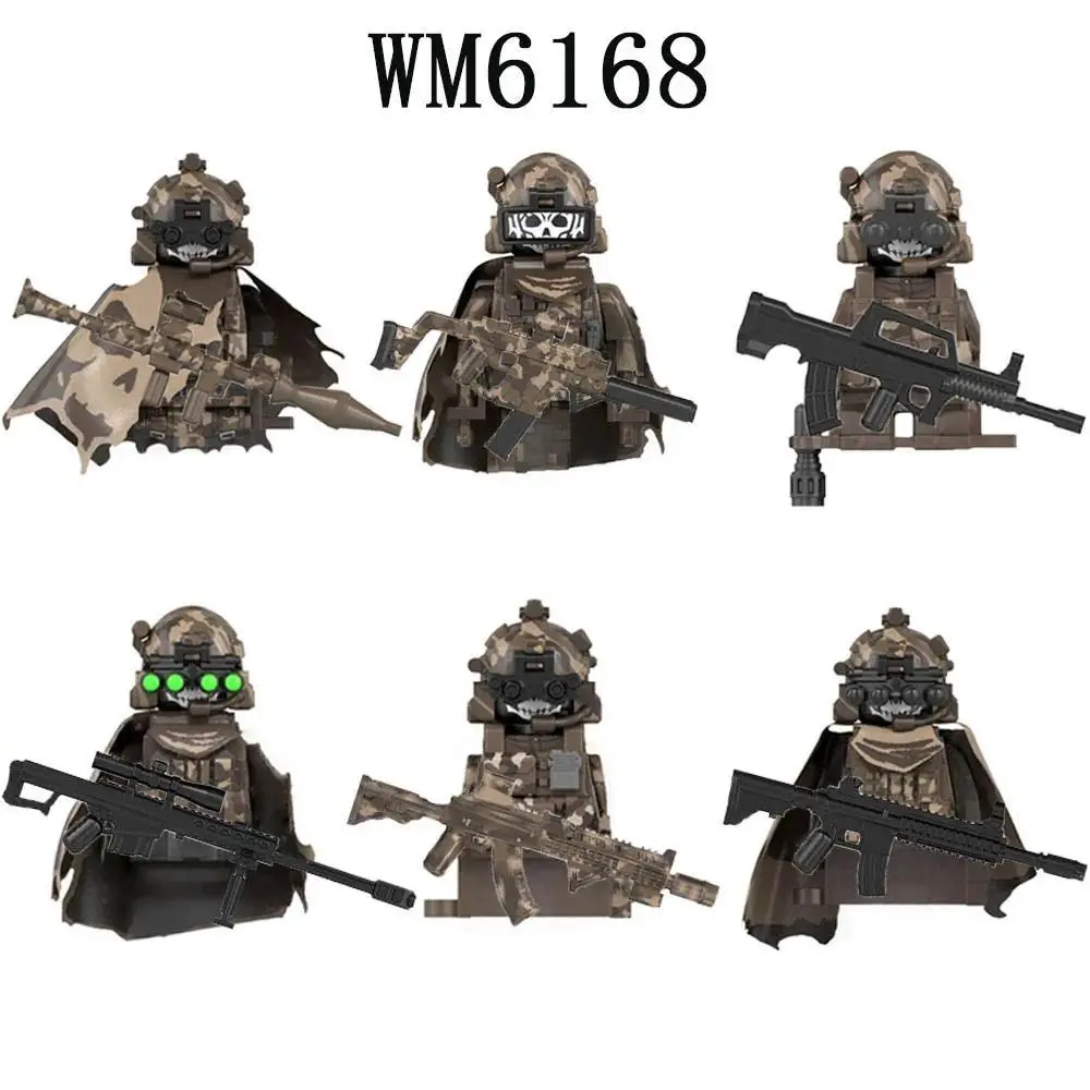 2026 New hot item WM6147 WM6168 Military Series SWAT Special Forces Building Blocks Commando Soldier City Police Cap Mini Action Figure Toys