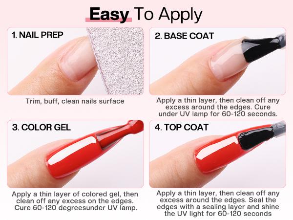 Morovan Gel Base Top Coat: No Wipe Gel Shine Matte Top and Base Coat Set - Soak Off Nail Lamp Long Lasting Top Coat Nail Polish and Gel Base Coat for Women Salon DIY