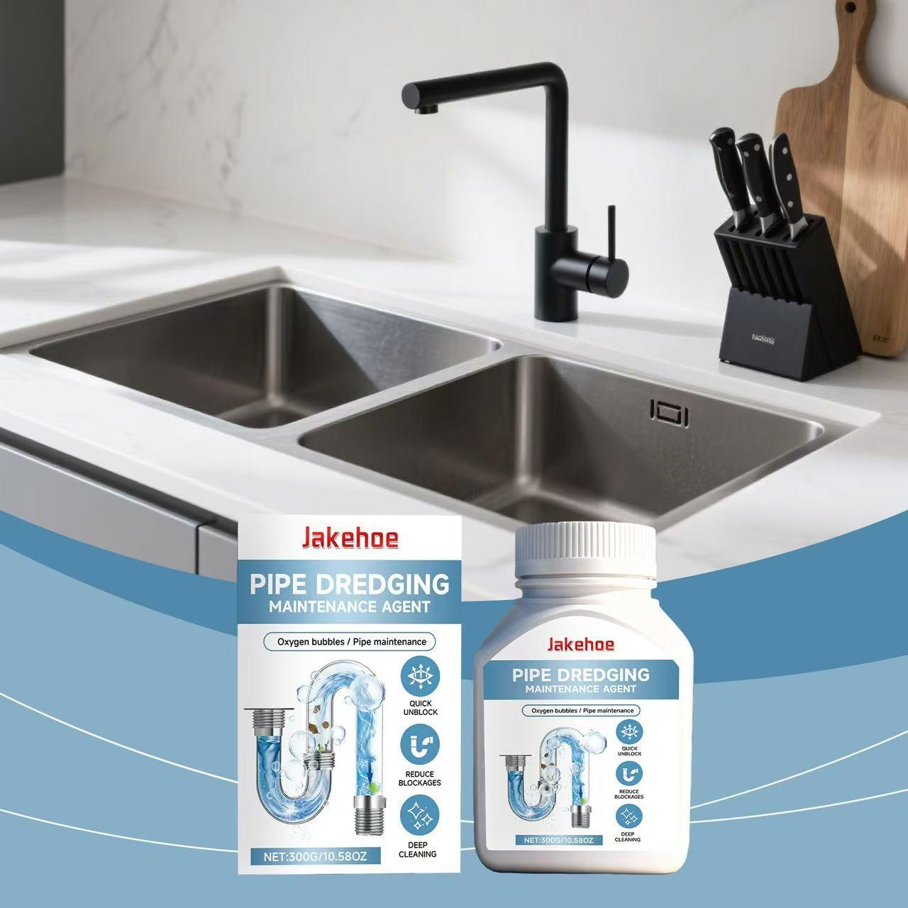 Drain Cleaner Kitchen Grease Bathroom Hair Clog Protection Odor Removal Household Cleaning Agent, Effective Pipeline Care Solution