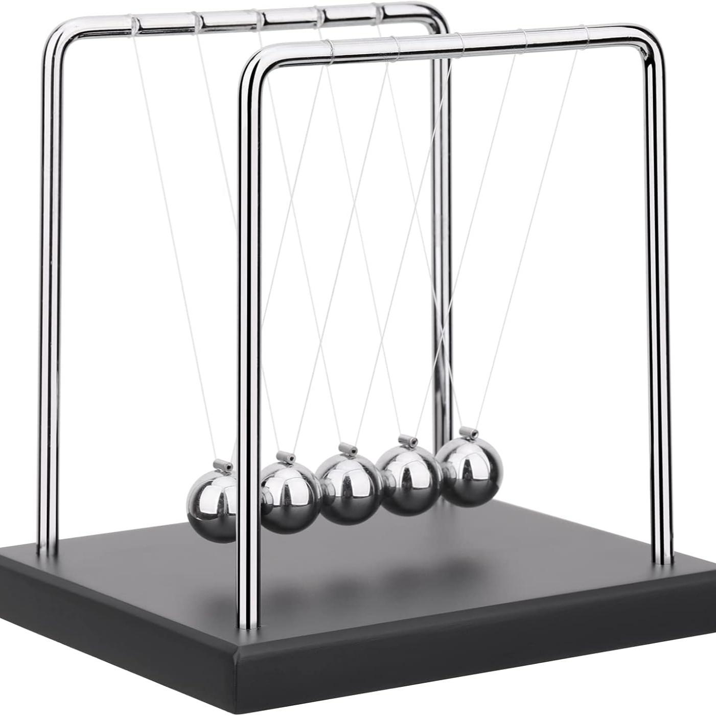 Newton's Cradle Balance Ball, Science Physics Toy, Desktop Decoration, Kinetic Energy Puzzle, Ideal for Home and Office Tables