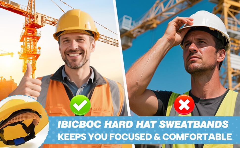 Hard Hat Sweat Bands 4Pcs, Innovative 3-Layer Fabric Sweatbands for Hard Hats Washable, Reusable Cotton Hard Hat Liners,Sponge Hardhat Sweatband for Safety Hat Accessories (Cool Terracotta)