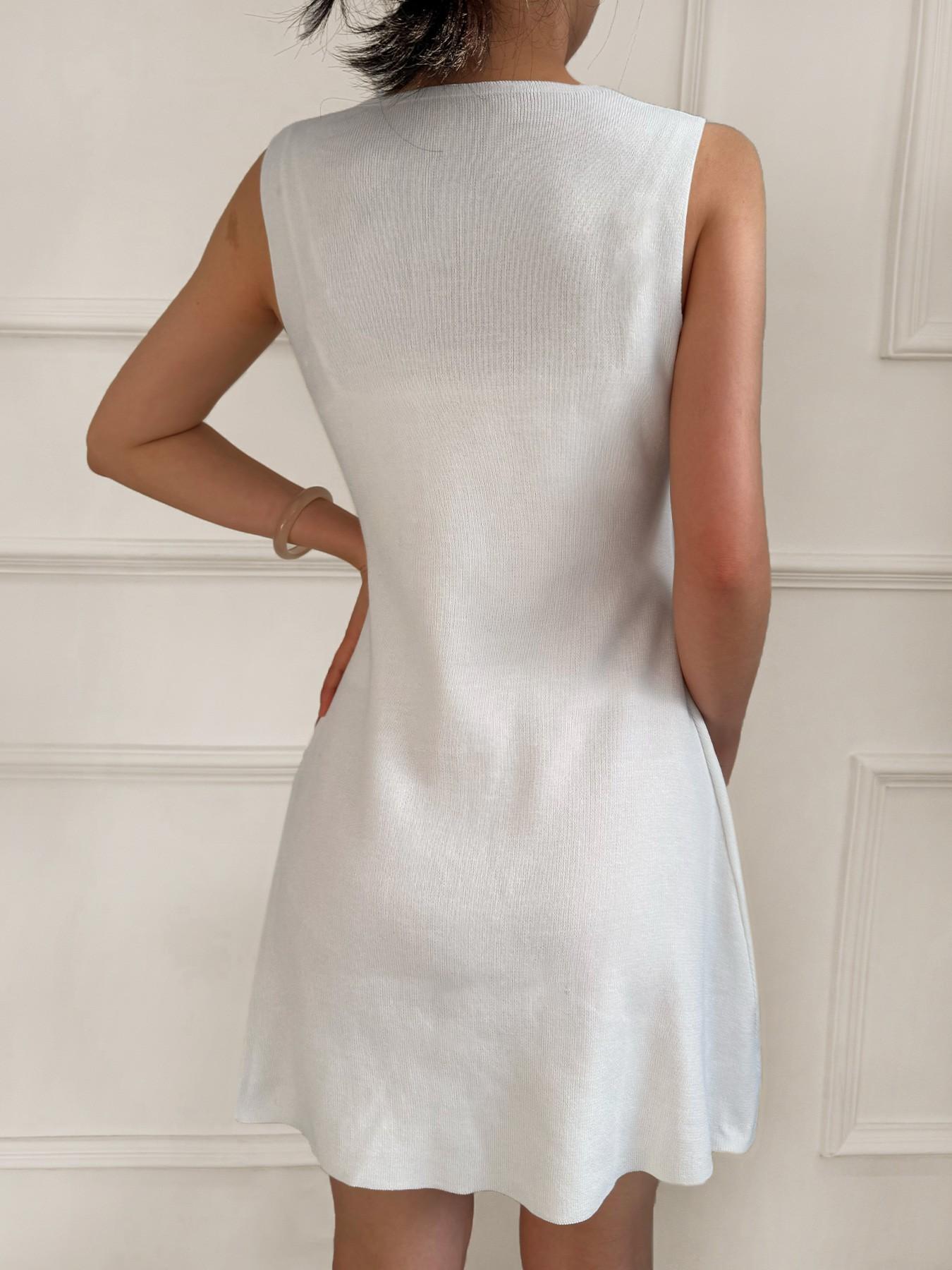 Women's Fashion Slim Wrap Vest Sleeveless Dress, Spring & Summer A-Line Short Skirt, Elegant Chic Multi-Button Design, Ideal for Travel, Party, Daily Wear, Casual Wear