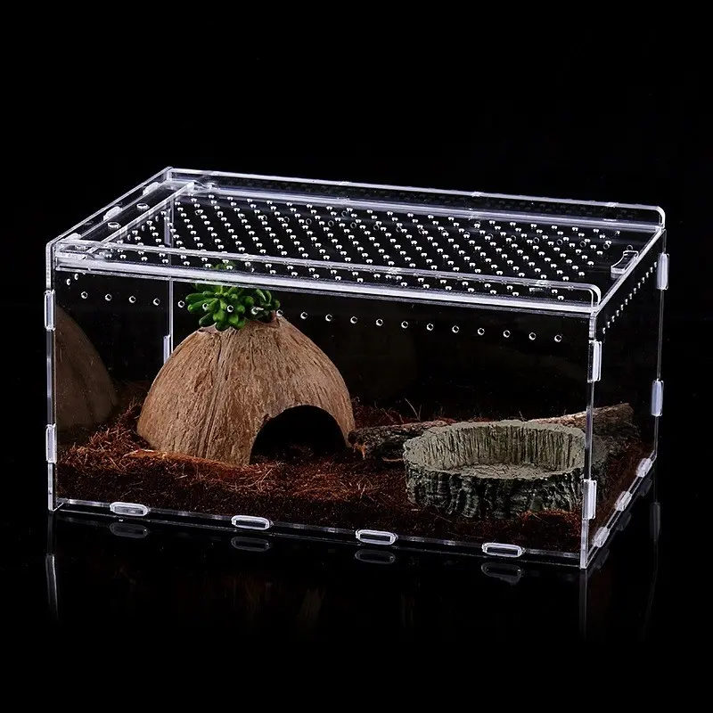 Acrylic Jumping Spider Habitat, Insect Glass Box, Insect Fence, Mantid Habitat, Frog Fence, Ideal for Pet Owners, Enclosure, Durable and Safe Design