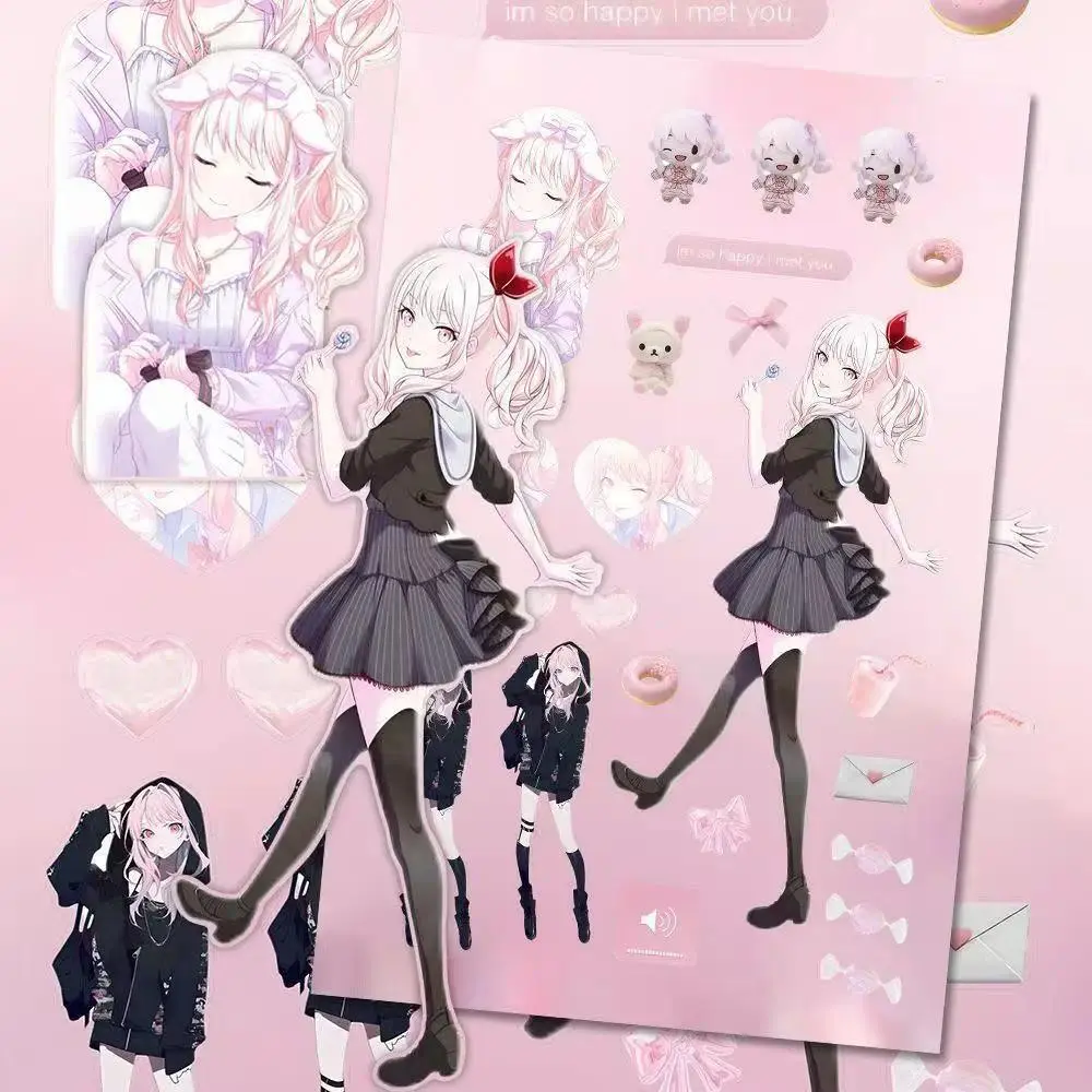 8PCs Anime Pjsk World Plan Roasted Forest Collage Anime Character Character Xiaoshan Ruixi Guka Material Diy Sticker Decorate
