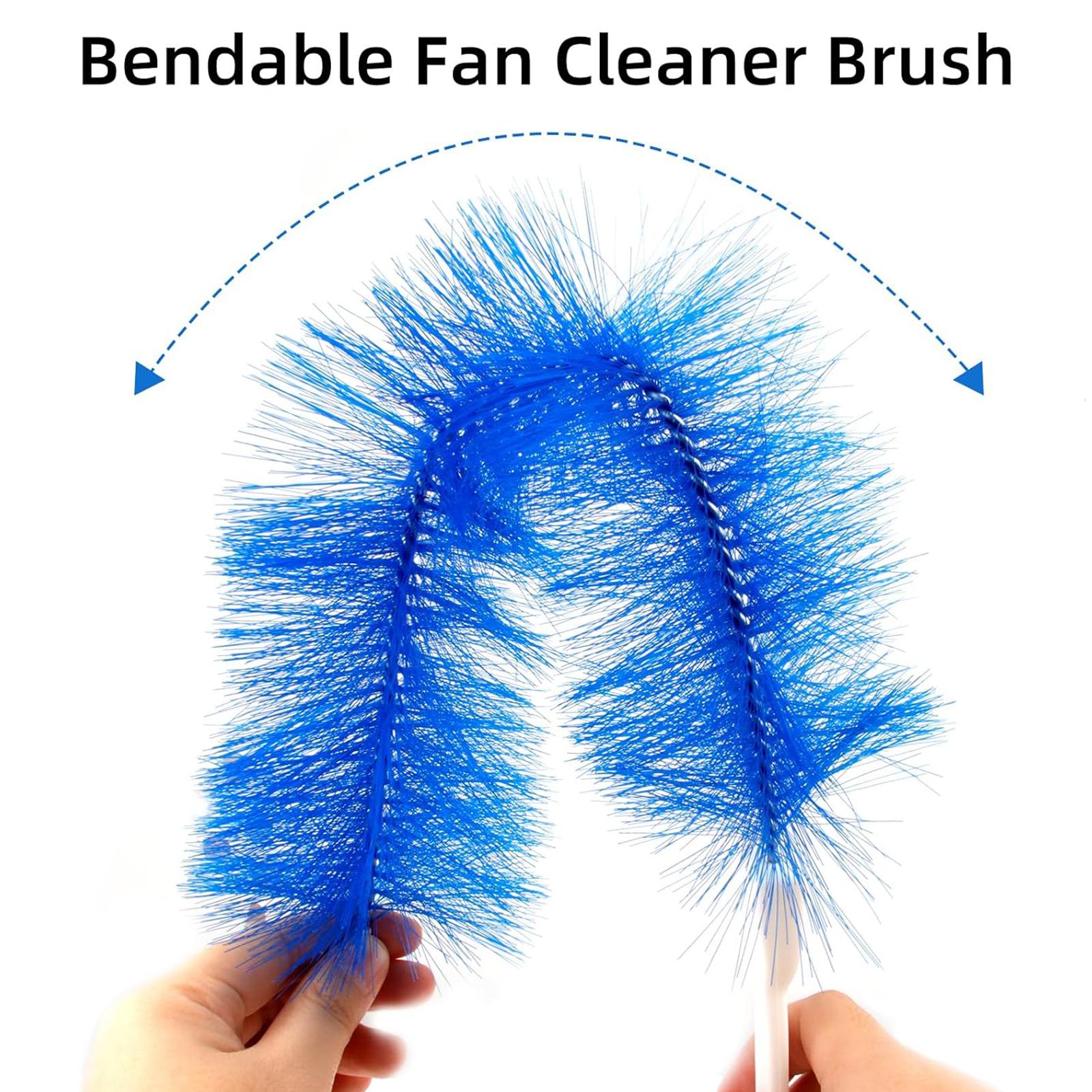 Bendable Microfiber Head,Reusable Dust Remover,Fan Cleaner Brush,Duster,Cleaner Brush,Washable,ldeal for Ceiling Fan Blades,Curtains,Air Vents,Cars Et.