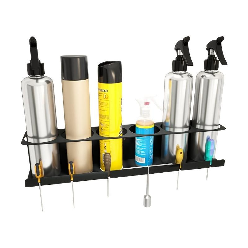 1PC Spray Can Storage Rack Wall Mounted Organizer for Garage Workshop Paint Containers Multi Functional Bracket