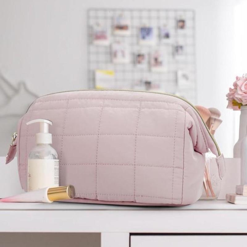 Portable Makeup Bag, Lightweight Polyester Cosmetic Organizer, Ideal for Home, Outings, Parties, Perfect Gift for Halloween, Christmas, Birthday