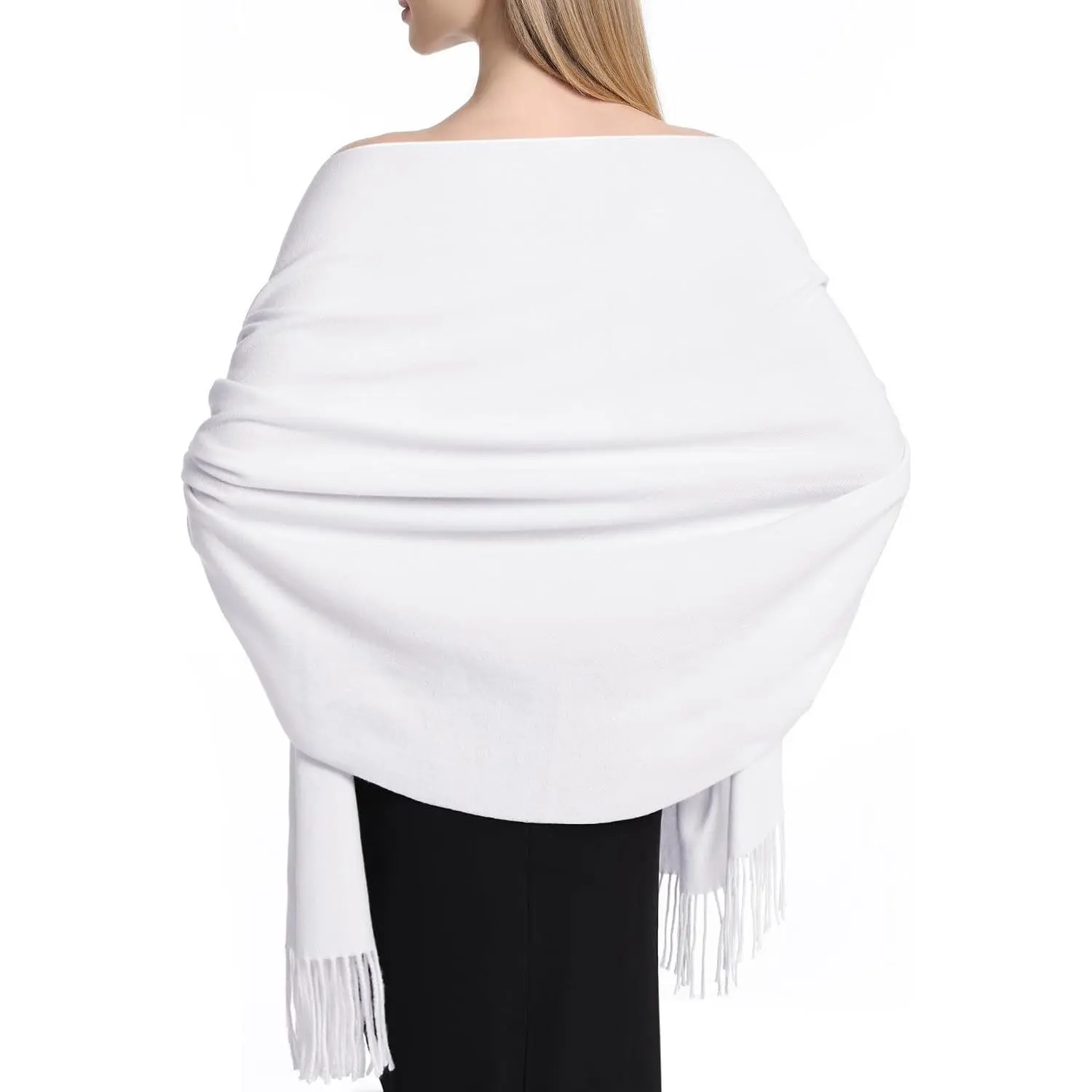 Women's Pashmina Shawl Wrap with Cashmere-Feel, Elegant Bridal Scarf for Wedding, Formal Dress, Party, Travel, Bridesmaid GiftGift