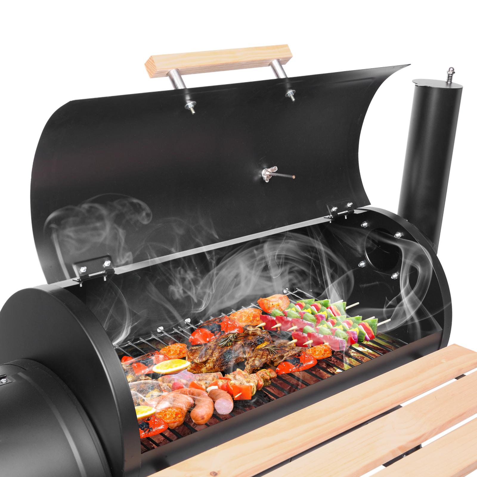 BBQ Charcoal Grill and Smoker, Oil Drum Charcoal Furnace High-Temperature Spray Paint (500-600 Degrees), Diameter 15cm Plastic Wheels for Outdoor BBQ Event BBQ Charcoal Grill and Smoker, Oil Drum Charcoal Furnace High-Temperature Spray Paint (500-600 Degrees), Diameter 15cm Plastic Wheels for Outdoor BBQ Event