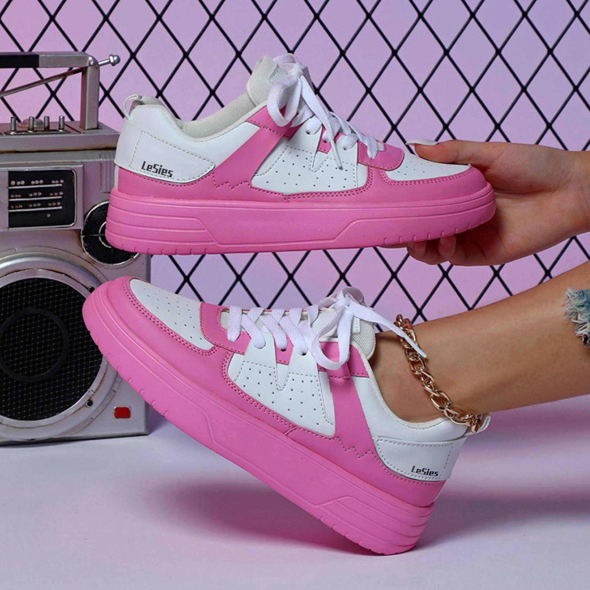 Summer Sneakers for Women Lightweight Thickened Flat Soles Walking Shoes