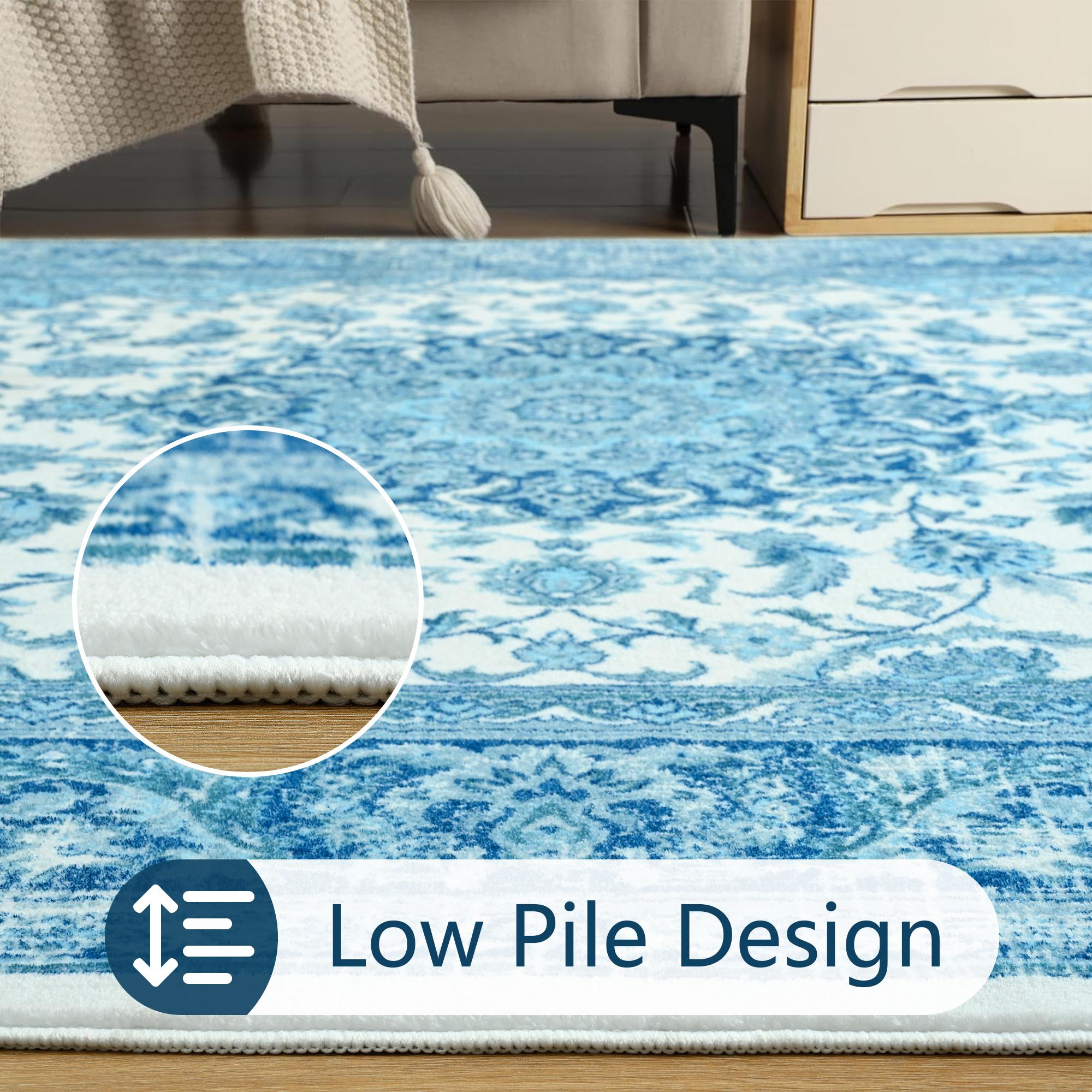 Lochas Boho Tribal Rug, Non-Slip Machine Washable Low Pile Carpet for Living Room, Soft Non-Shedding Floor Mat Lochas Boho Tribal Rug, Non-Slip Machine Washable Low Pile Carpet for Living Room, Soft Non-Shedding Floor Mat