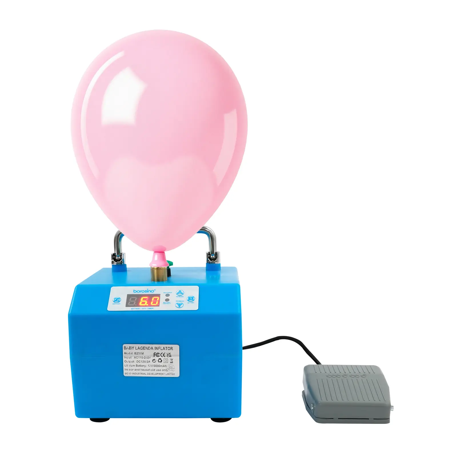 Rechargeable Electric Balloon Pump Portable Inflator for 160/260 Long & 5 inch Round Balloons Birthday Wedding Party Decor