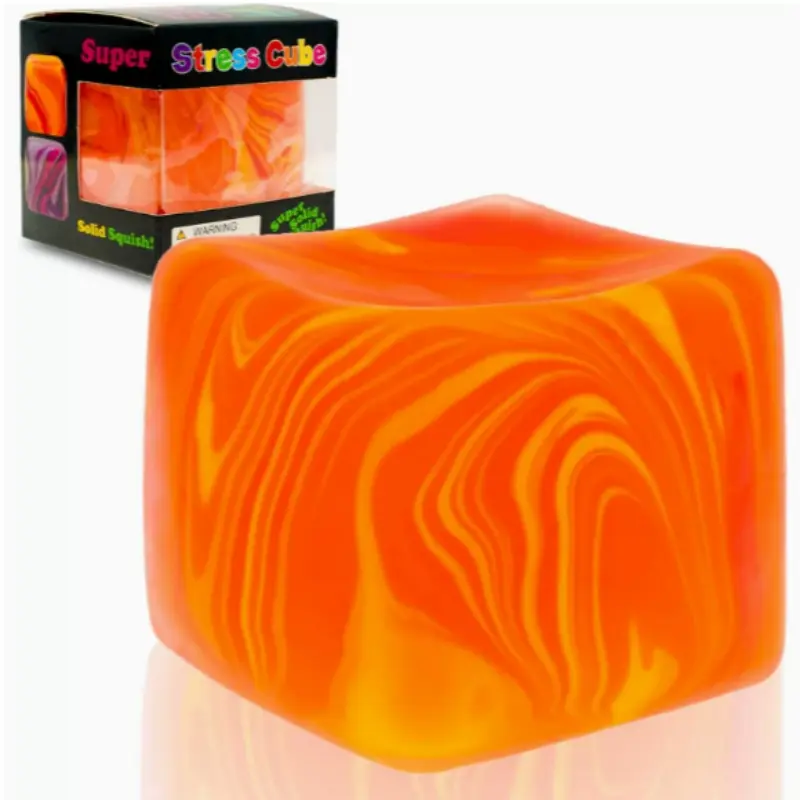 Square Gel Ice Cube Stress Ball, Decompression Squeeze, Squishy Cube, Soft Squeeze Squishies, Slow Rebound Compression Toy, Portable Office Fidget, Perfect for Party Gifts, Model 2411xy68