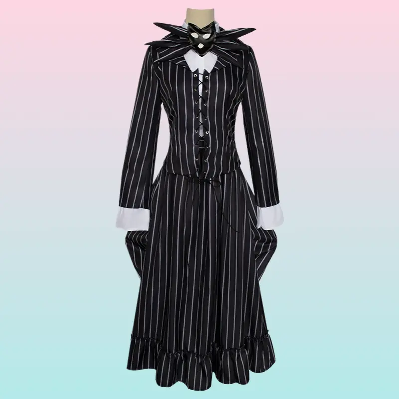 Jack Skellington Corpse Bride Full Outfit Cosplay Set, The Nightmare Before Christmas Halloween Stage Play Costume for Festive Party Supplies