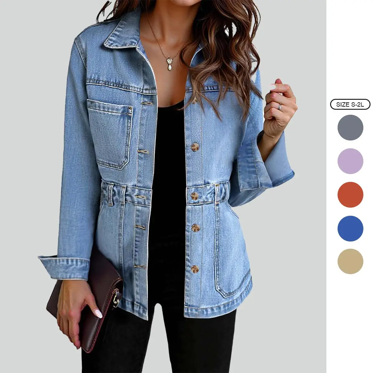Imily Bela Womens Oversized Denim Jacket Distressed Button Down Boyfriend Jean Jackets 2025 Trendy Shacket