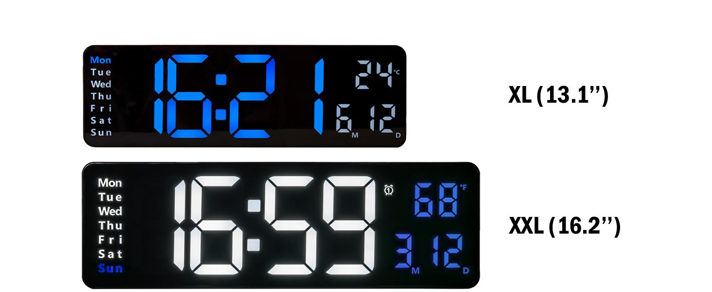 TikTok Hot Seller 2026 New LED Digital Wall Clock | Aesthetic Room Decor Viral Must Have | Alarm Temp Timer Auto Dimmable Snooze USB Battery Home Office Dorm New Year Gift DaylightSavingTime TikTok Hot Seller 2026 New LED Digital Wall Clock | Aesthetic Room Decor Viral Must Have | Alarm Temp Timer Auto Dimmable Snooze USB Battery Home Office Dorm New Year Gift DaylightSavingTime