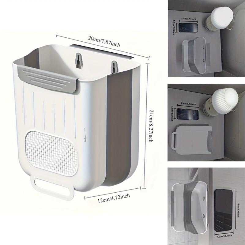 Wall-Mounted Foldable Kitchen Trash Can, Space-Saving Waste Bin, Easy-Clean Garbage Disposal, Perfect for Small Kitchens