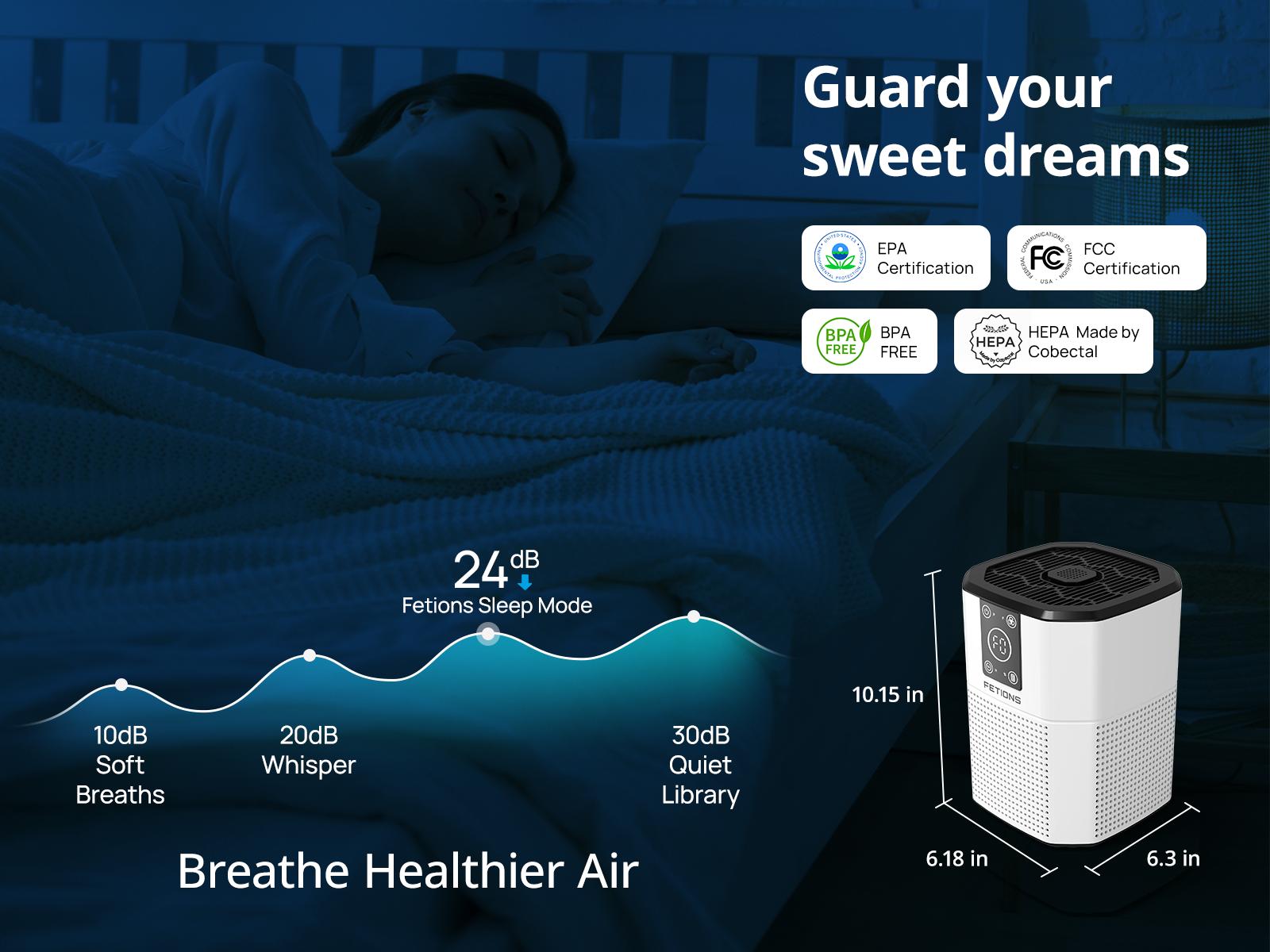 FETIONS Home Air Purifier with Aromatherapy, H13 HEPA 3-in-1 Filtration System, Removes Pollen, Dander, Odors, Compact for Small Rooms like Bedroom, Office, Study, with Soft Ambient Light, White, 2 Pack FETIONS Home Air Purifier with Aromatherapy, H13 HEPA 3-in-1 Filtration System, Removes Pollen, Dander, Odors, Compact for Small Rooms like Bedroom, Office, Study, with Soft Ambient Light, White, 2 Pack