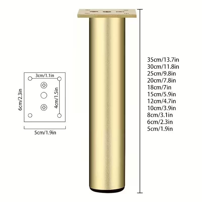 Adjustable Aluminum Alloy Furniture Legs, Includes 4 Special Screw Packs, Ideal for TV Stands, Coffee Tables, Bathroom Cabinets, Sofa Support