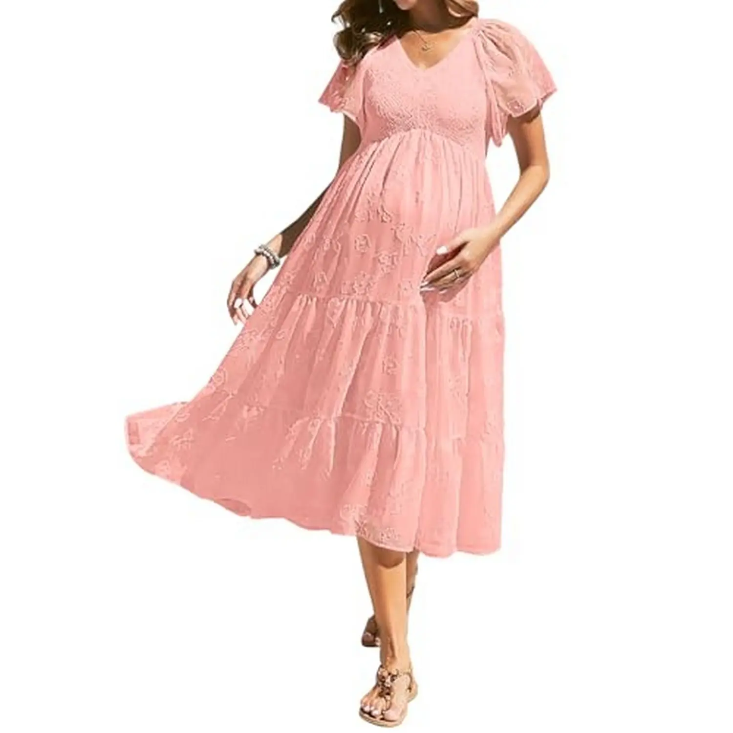 Pinup Fashion Maternity Summer Dress Casual Easter Pregnancy A-Line Dresses