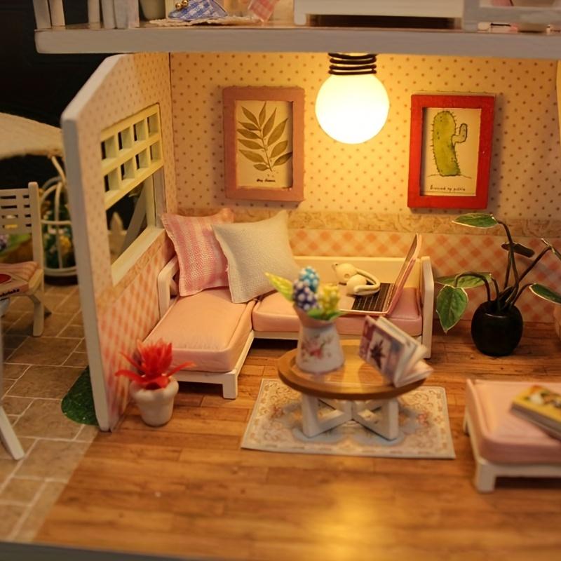 Handmade DIY Wood Craft Kit, 1 Count 3D Creative Assembly Wooden House Model, Birthday Gift, Gift