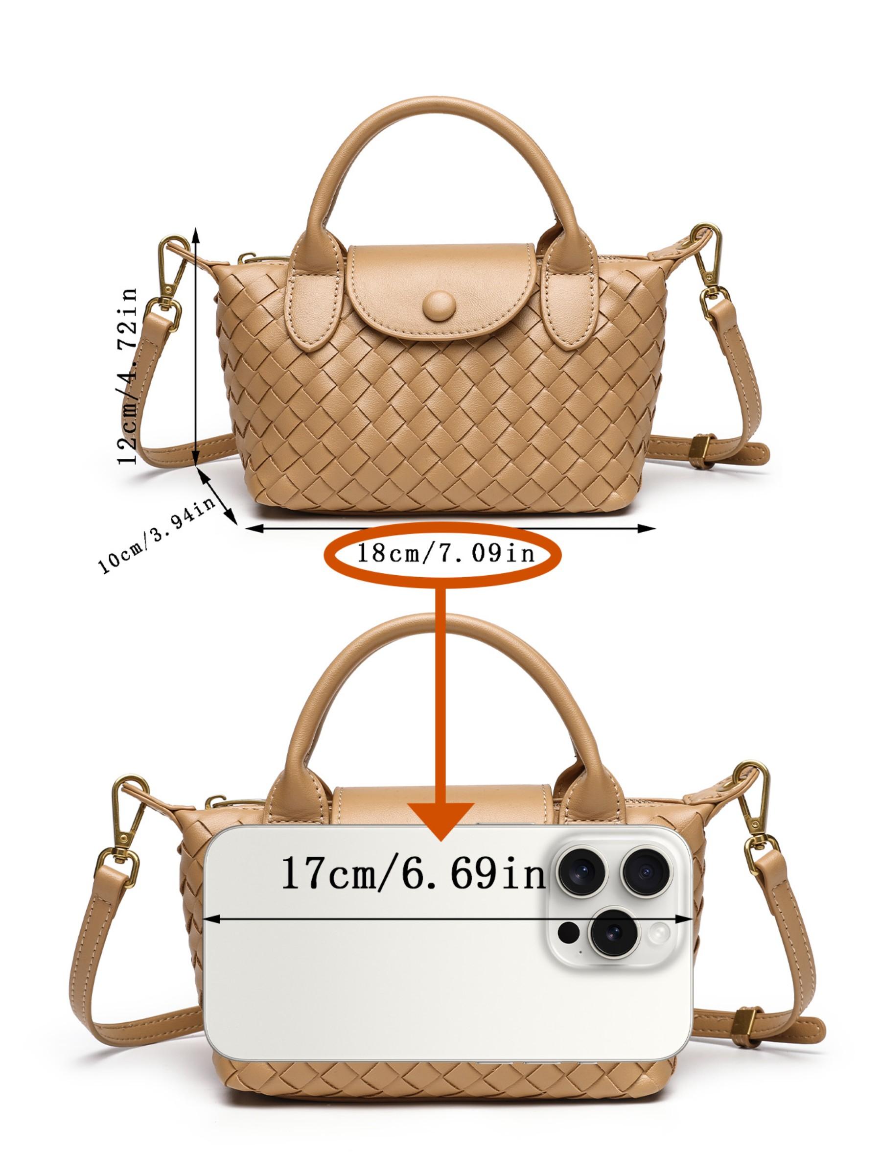 New Fashion Handmade Woven Crossbody Bag, Mini Versatile Shoulder Bag, Vintage Buckle, Perfect for Shopping and Dates