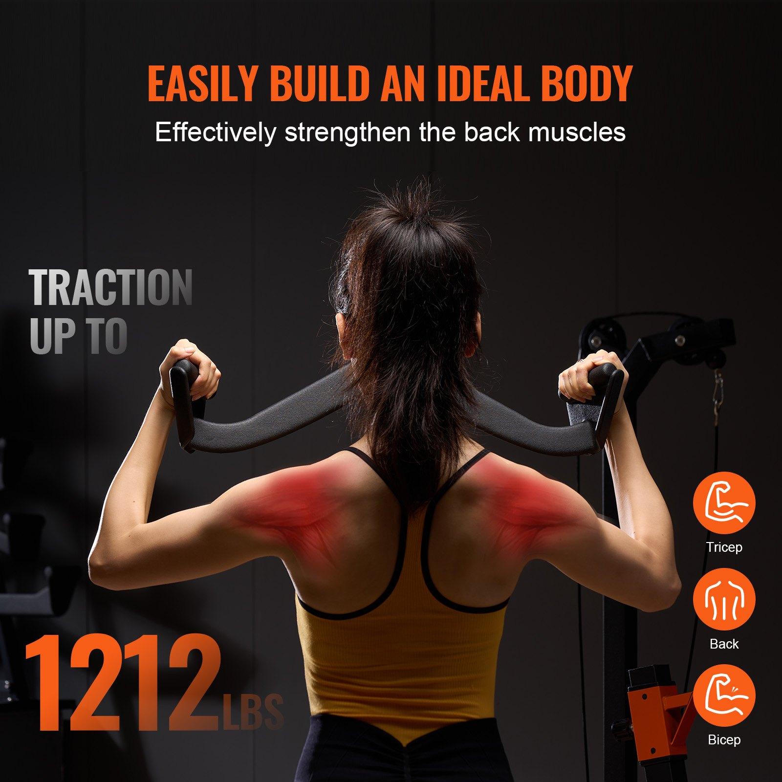 【FathersDayGift】VEVOR LAT Pulldown Attachment, Cable Machine Rowing V-bar Attachment, Tricep Pull Down Bar, Back Strength Training Rubber Coated Handle Grip, Bicep Curl Tricep Lat Pulldown Bar for Home Gym Fitness 【FathersDayGift】VEVOR LAT Pulldown Attachment, Cable Machine Rowing V-bar Attachment, Tricep Pull Down Bar, Back Strength Training Rubber Coated Handle Grip, Bicep Curl Tricep Lat Pulldown Bar for Home Gym Fitness